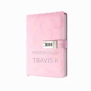 Journal With Lock,Diary With Lock, A5 Pu Leather Combination