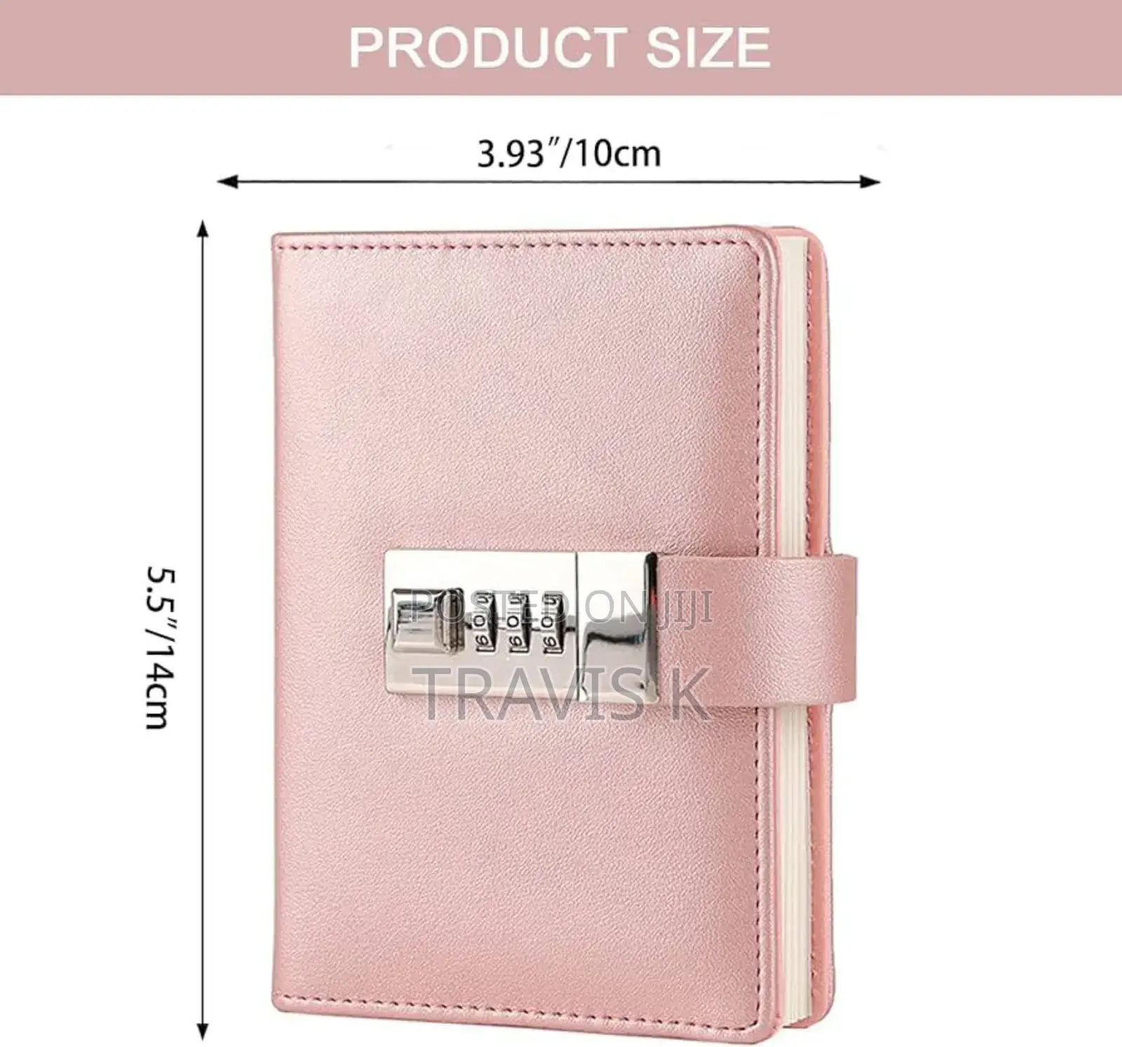 Mini Lockable Diary, Pu Leather Cover Wirebound Writing Notebook