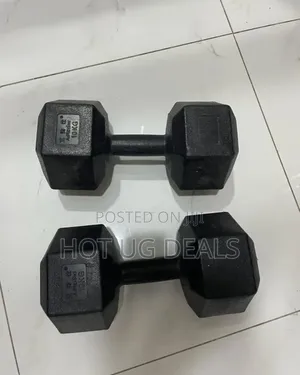 2pcs Exercise Dumbbells / Dumbells 10 KGS Each - Black/Silver