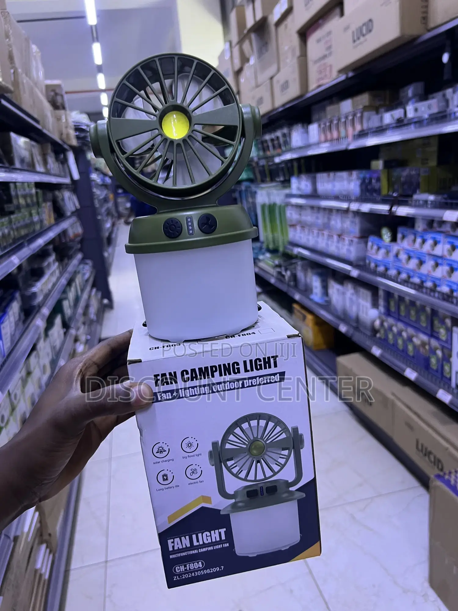 Camping Light Plus Fan Solar Power
