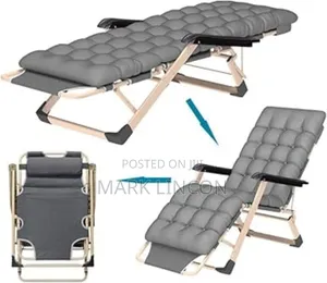 Heavy- Duty Folding Chair Bed Is Designed as 2 in 1 Piece