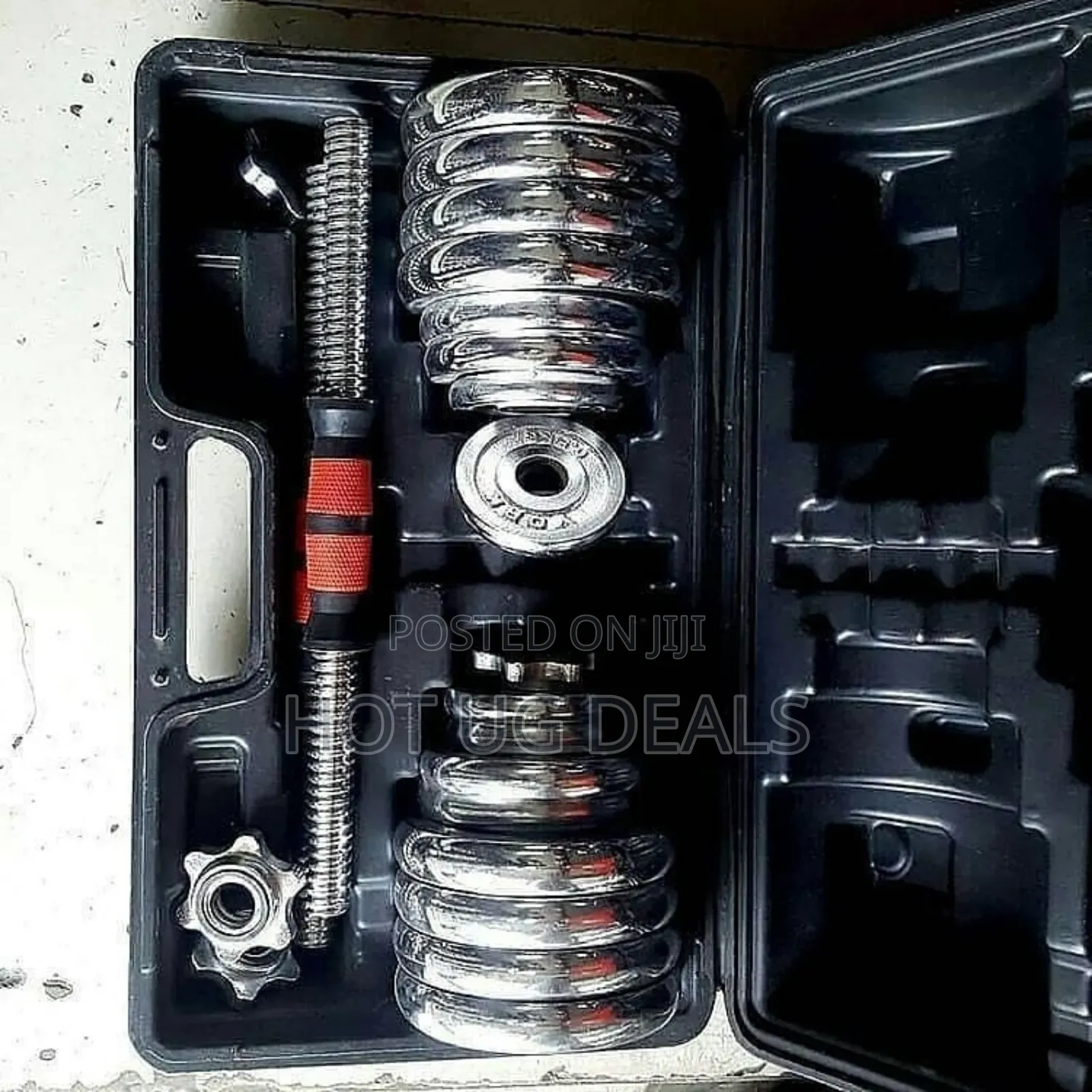 30kg Adjustable Dumbell Set- Silver