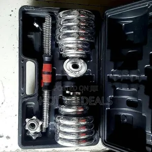 30kg Adjustable Dumbell Set- Silver