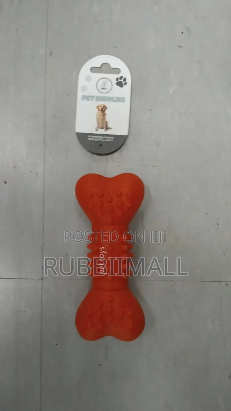 Rubber Chew Dog Bone Toy ~ Red