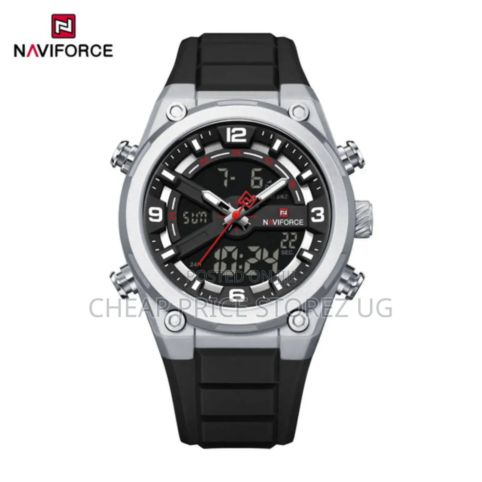 Nav Men’S Watch With Silicone Strap Led Night Light