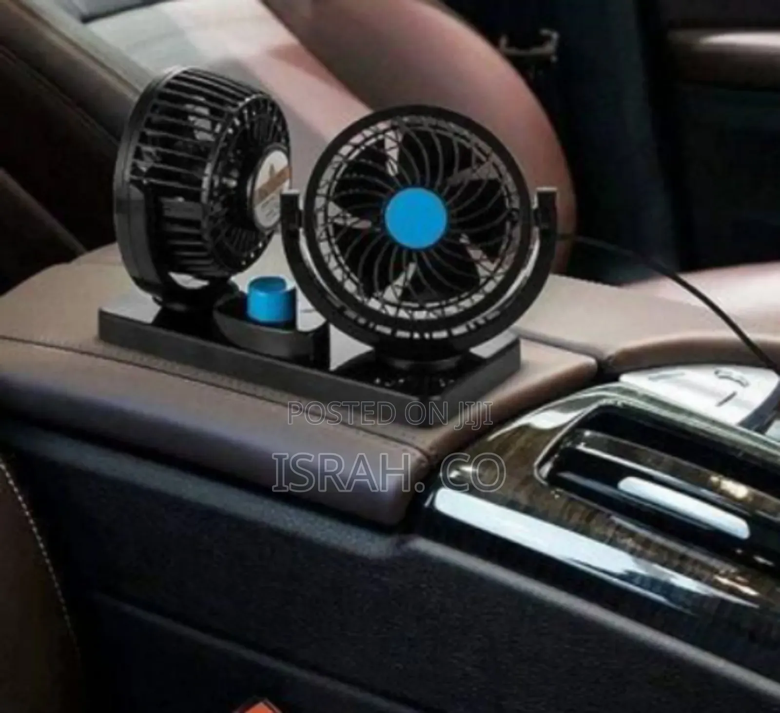 Dual-Head Wireless Car Fan - Multicolor