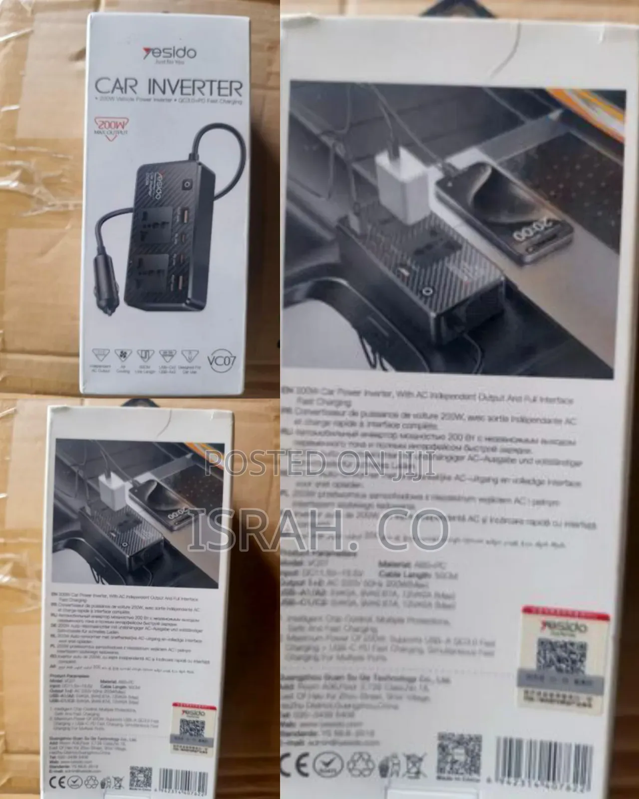 Bygd Dc 12v to Ac 220v Power Inverter - Multicolor