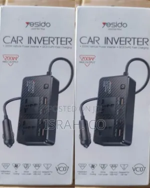 Yesido 200w Vehicle Power Inverter With Qc3.0+Pd Fast Charging