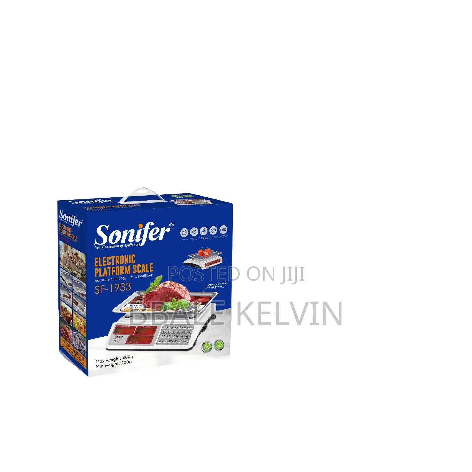 Sonifer Digital Weighing Scale - 40kg Max Capacity