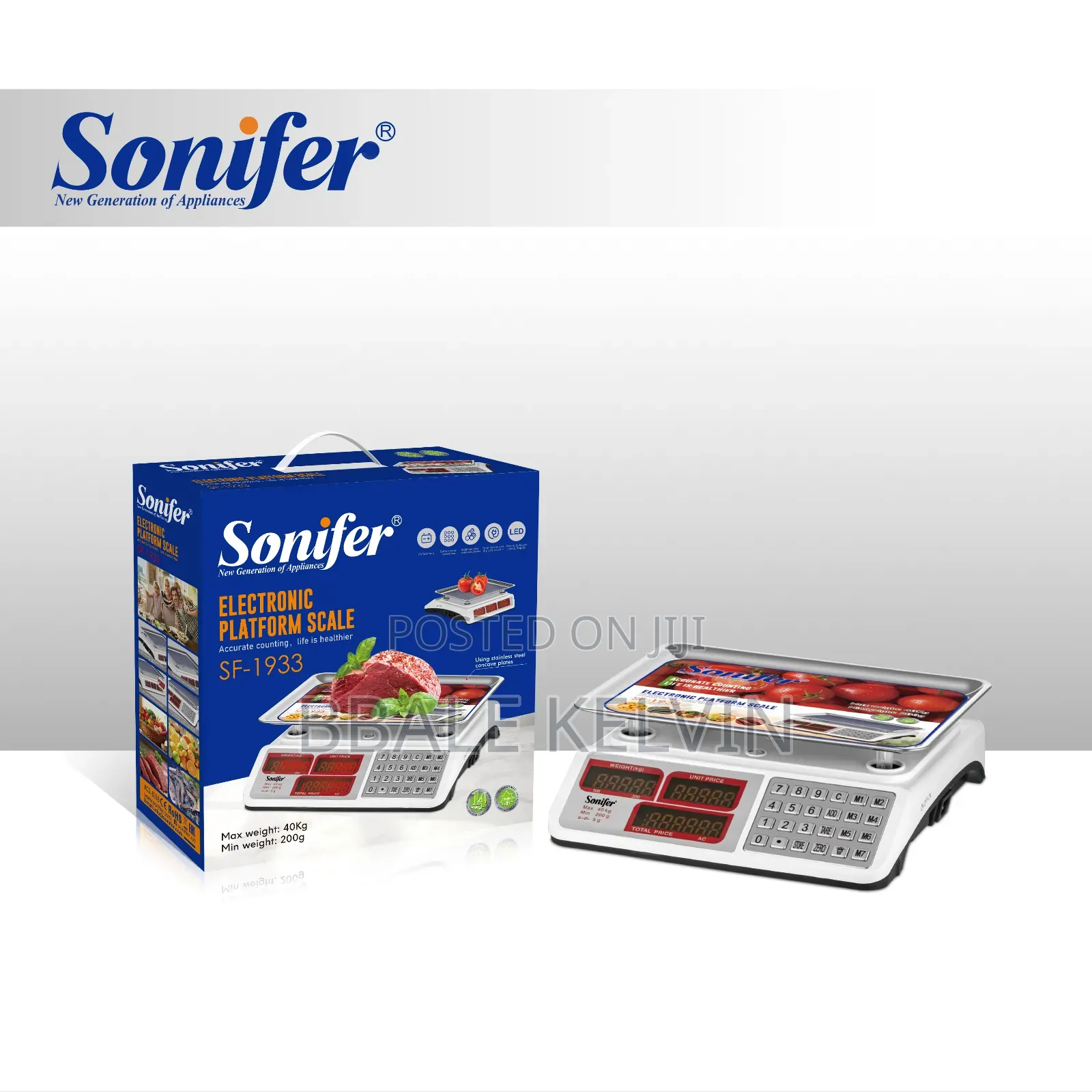 Sonifer Digital Weighing Scale - 40kg Max Capacity