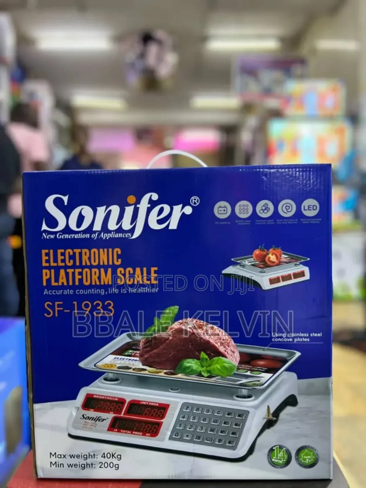 Sonifer Digital Weighing Scale - 40kg Max Capacity