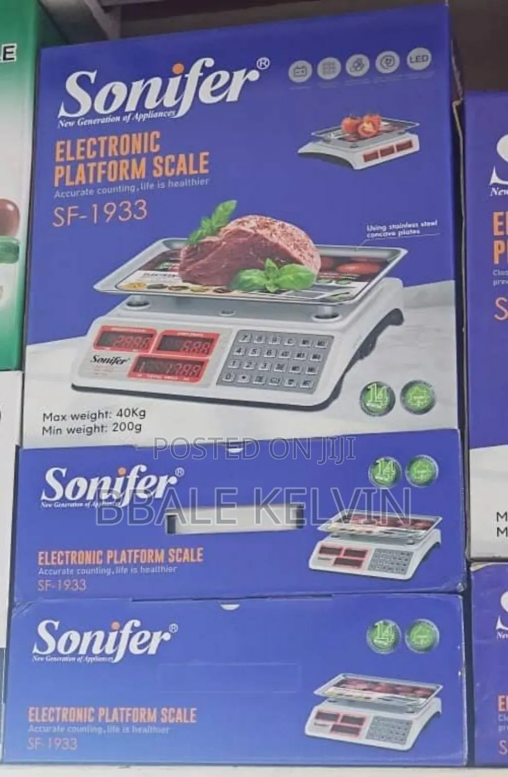 Sonifer Digital Weighing Scale - 40kg Max Capacity