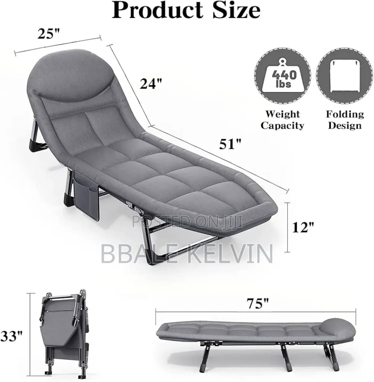 Foldable Camping Chair Indoor and Outdoor
