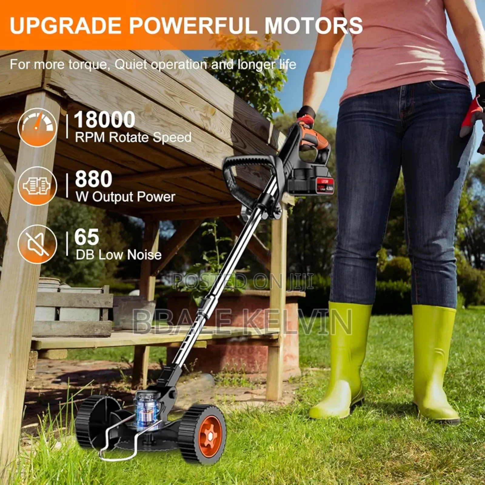 Cordless Rechargeable Lawn Mower / Grass Weed Cutter