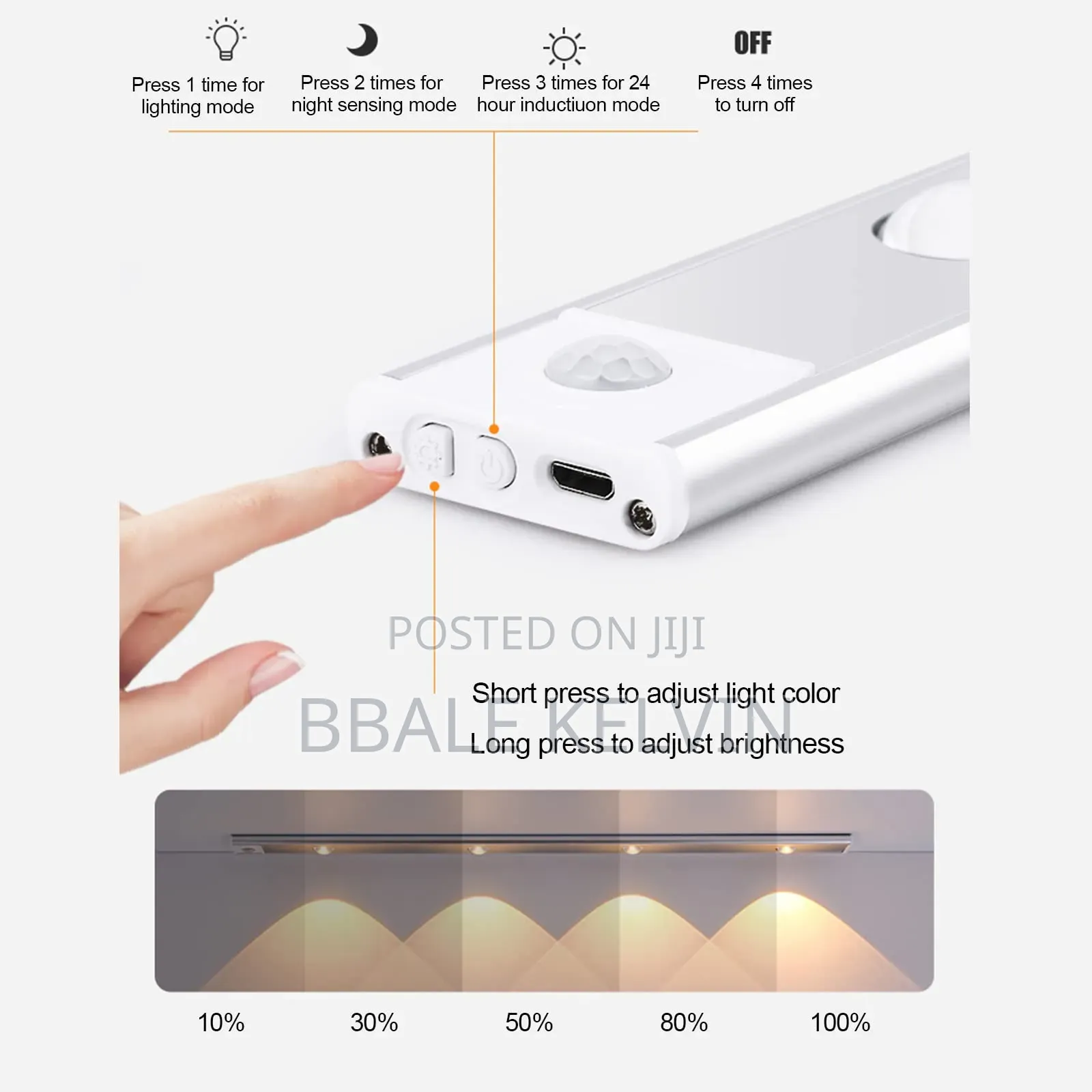 Rechargeable Intelligent Cabinet Lights 60cm