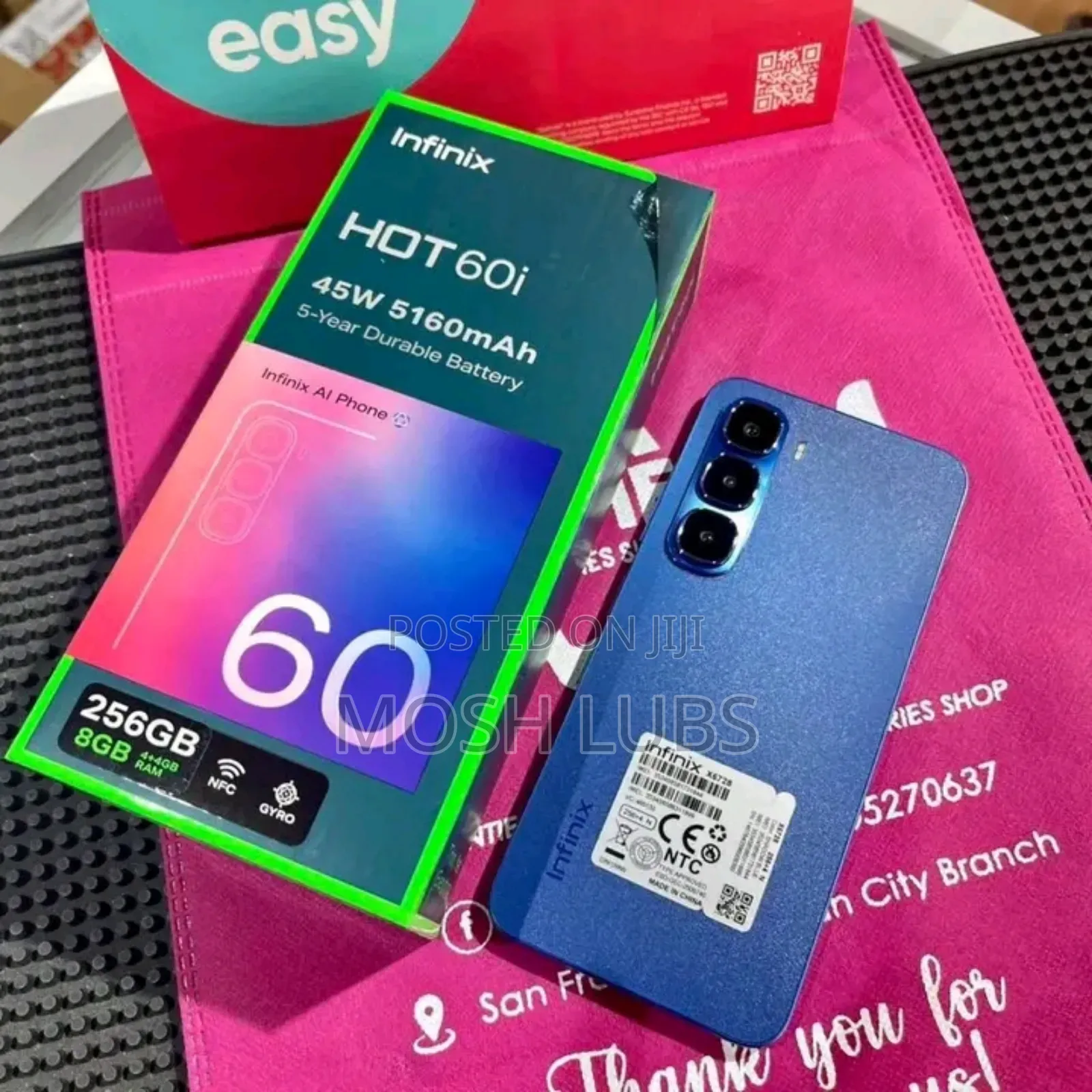 New Infinix Hot 60i 256 GB Blue