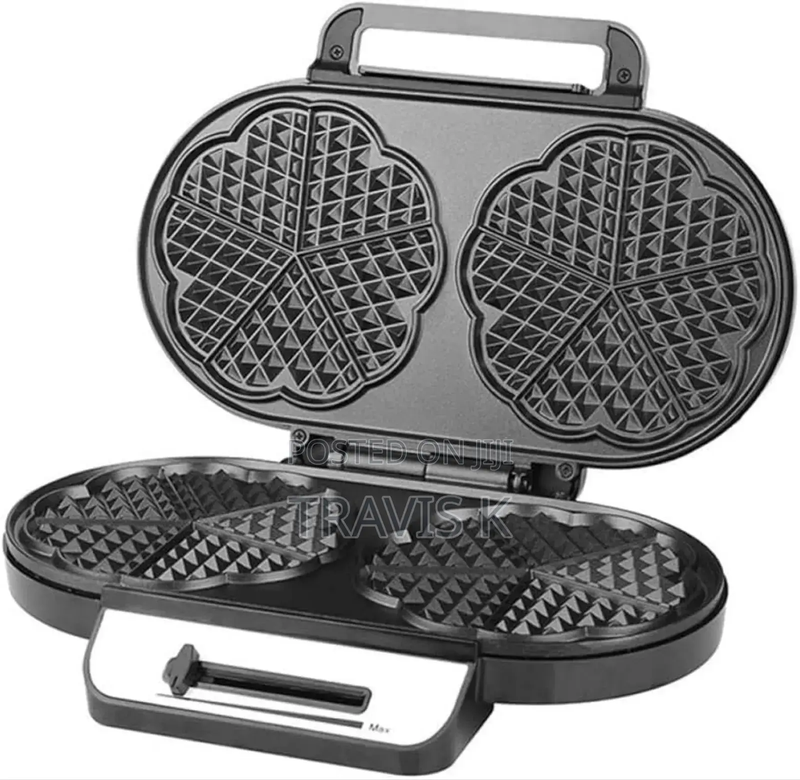 Double Waffle Maker Machine Dual Plates Non Stick