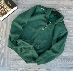 Polo Quarter Button, Quarter Zip. Green
