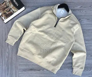 Cream Cardiff Quarter Zip Sweater