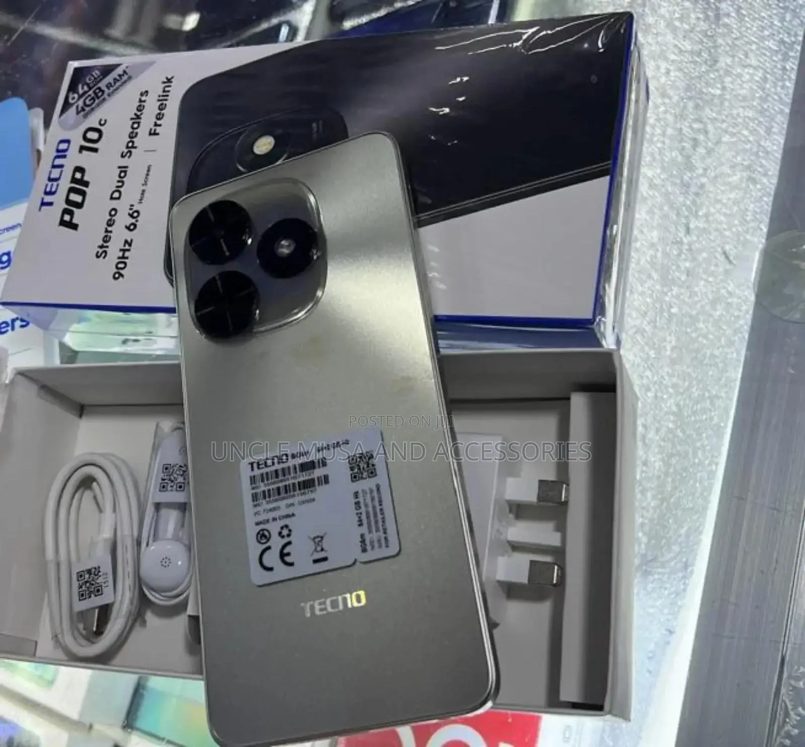 New Tecno Pop 10C 64 GB Gray