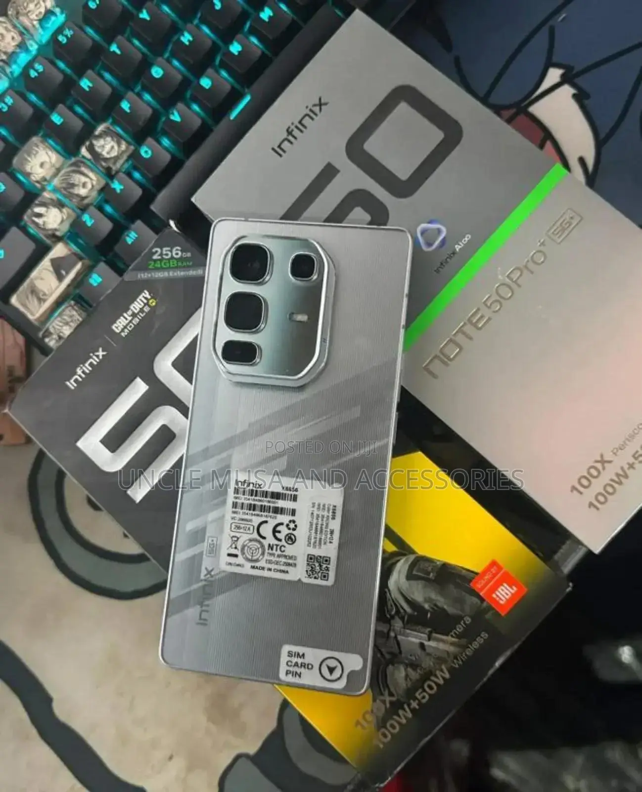 New Infinix Note 50 Pro 256 GB Gray
