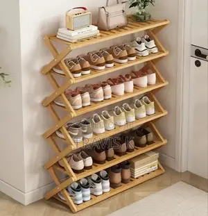 Bamboo 6 Layer Shoe Rack