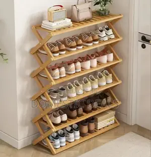Bamboo 6 Layer Shoe Rack