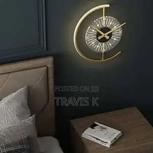 Minimalist Led Wall Lamp With a Built-in Clock