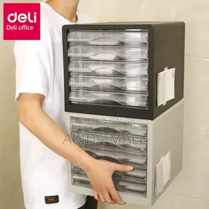Deli 5-drawer Plastic File Cabinets A Desktop Tool Office Home Use
