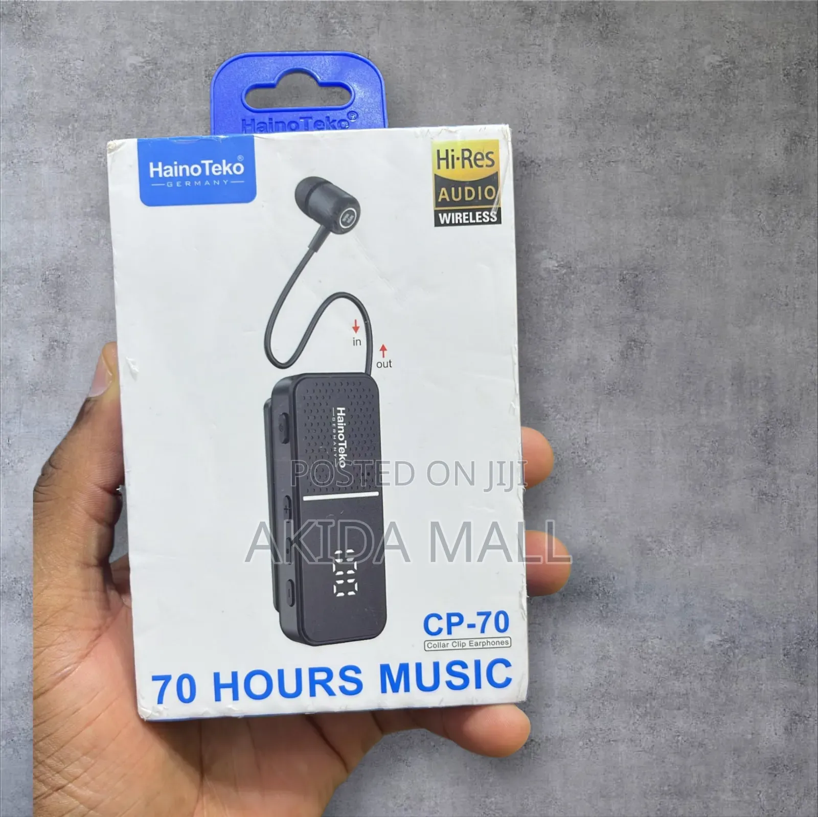 Haino Teko Cp-70 Wireless Collar Clip Earphones.