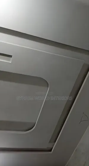 Gypsum Ceiling Work on Filling and Sanding