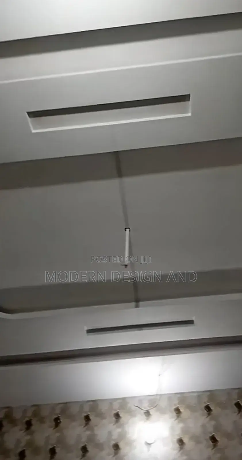 Gypsum Ceiling Work on Filling and Sanding