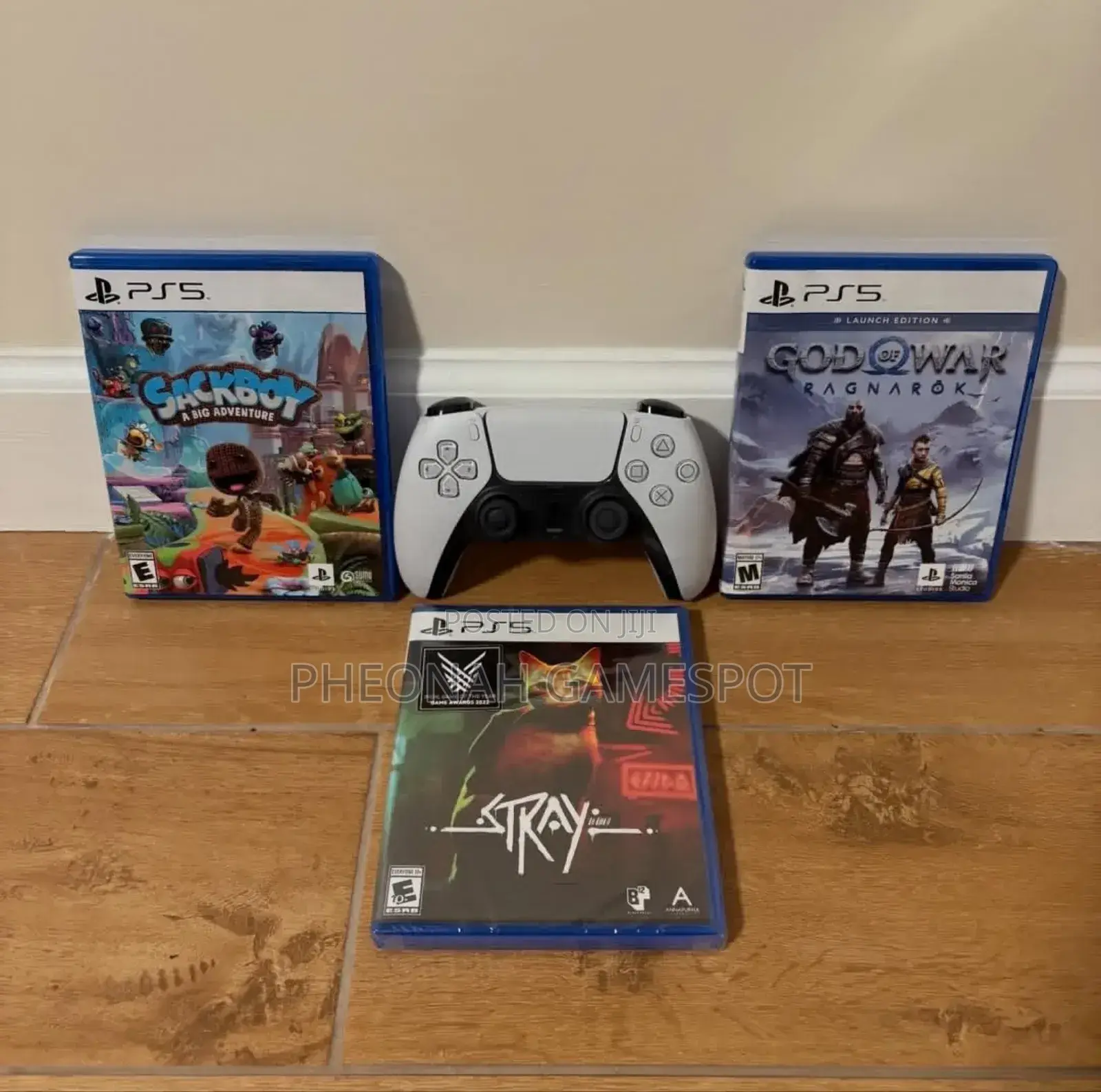 Sackboy, Stray and God of War Ragnarok Ps5 Game CDS
