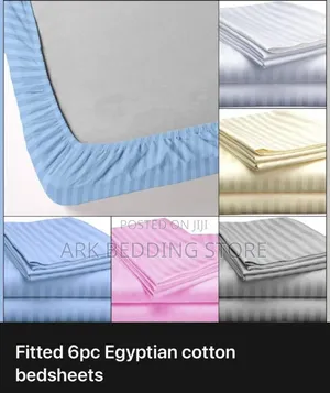 Cotton Fitted 6pc Bedsheets From Egypt