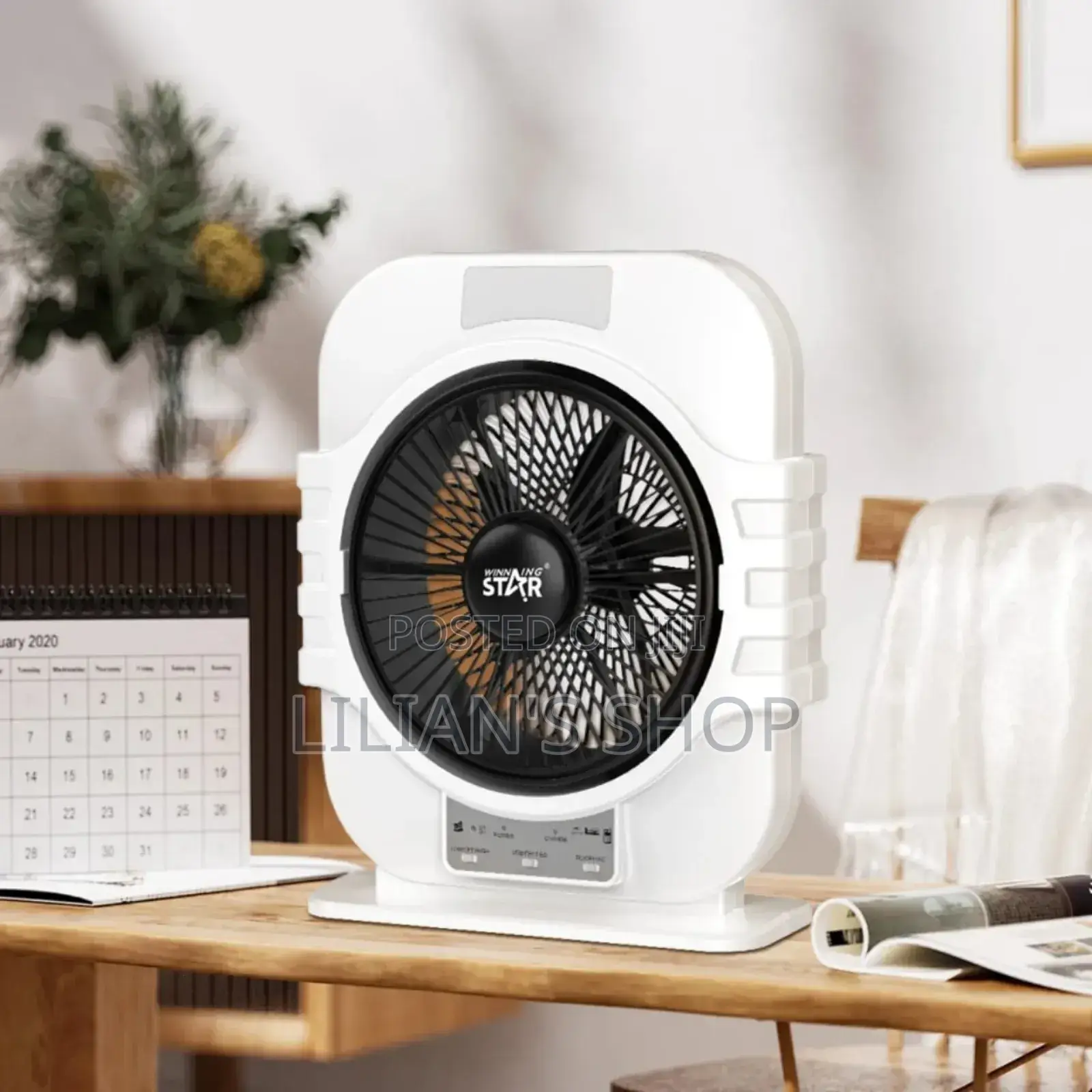 Winning Star St-405712-Inch Rechargeable Table Fan