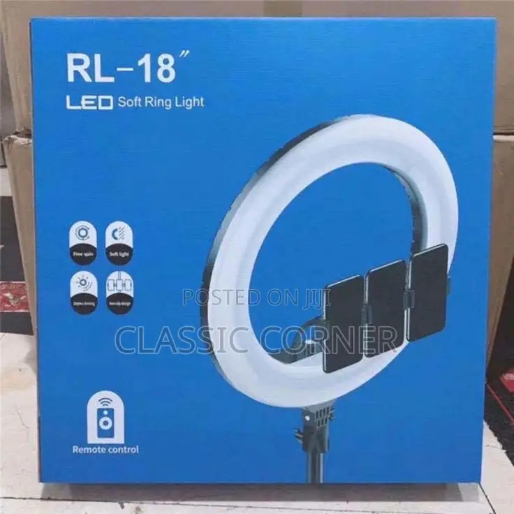 18 Inch Led Ringlight Kit With Phone Holder and Adjustable Color