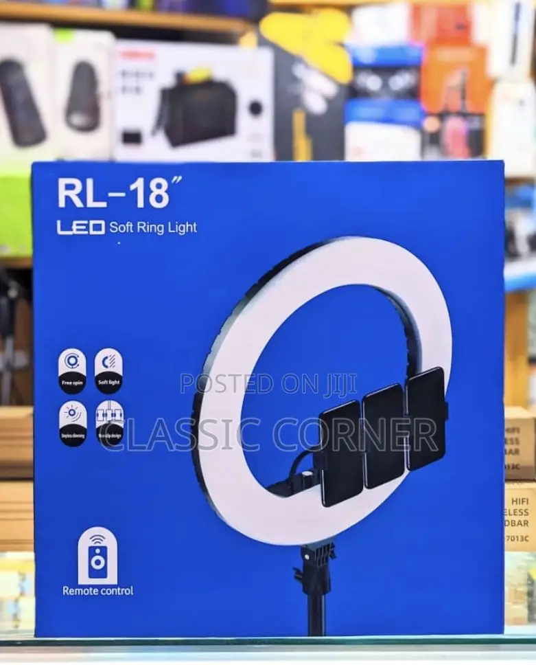 18 Inch Led Ringlight Kit With Phone Holder and Adjustable Color