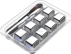 Stainless Steel Pack of 8 Reusable Ice Cubes Chilling Stones