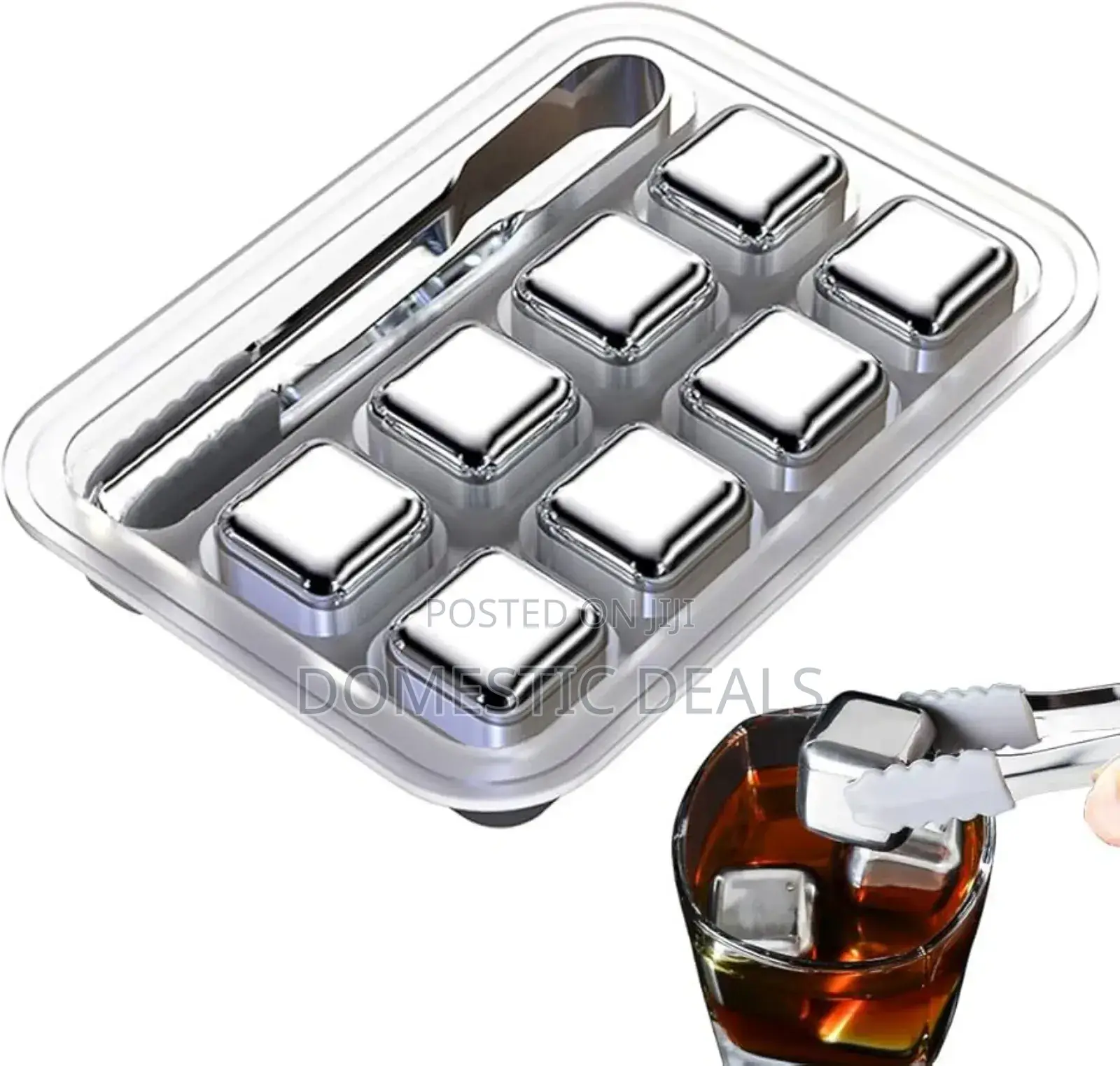 Stainless Steel Pack of 8 Reusable Ice Cubes Chilling Stones
