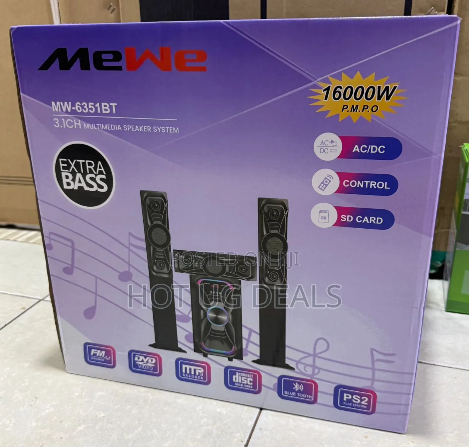 Mewe Ac/Dc 3.1 Channel Multimedia Speaker System With Bluetooth, Fm