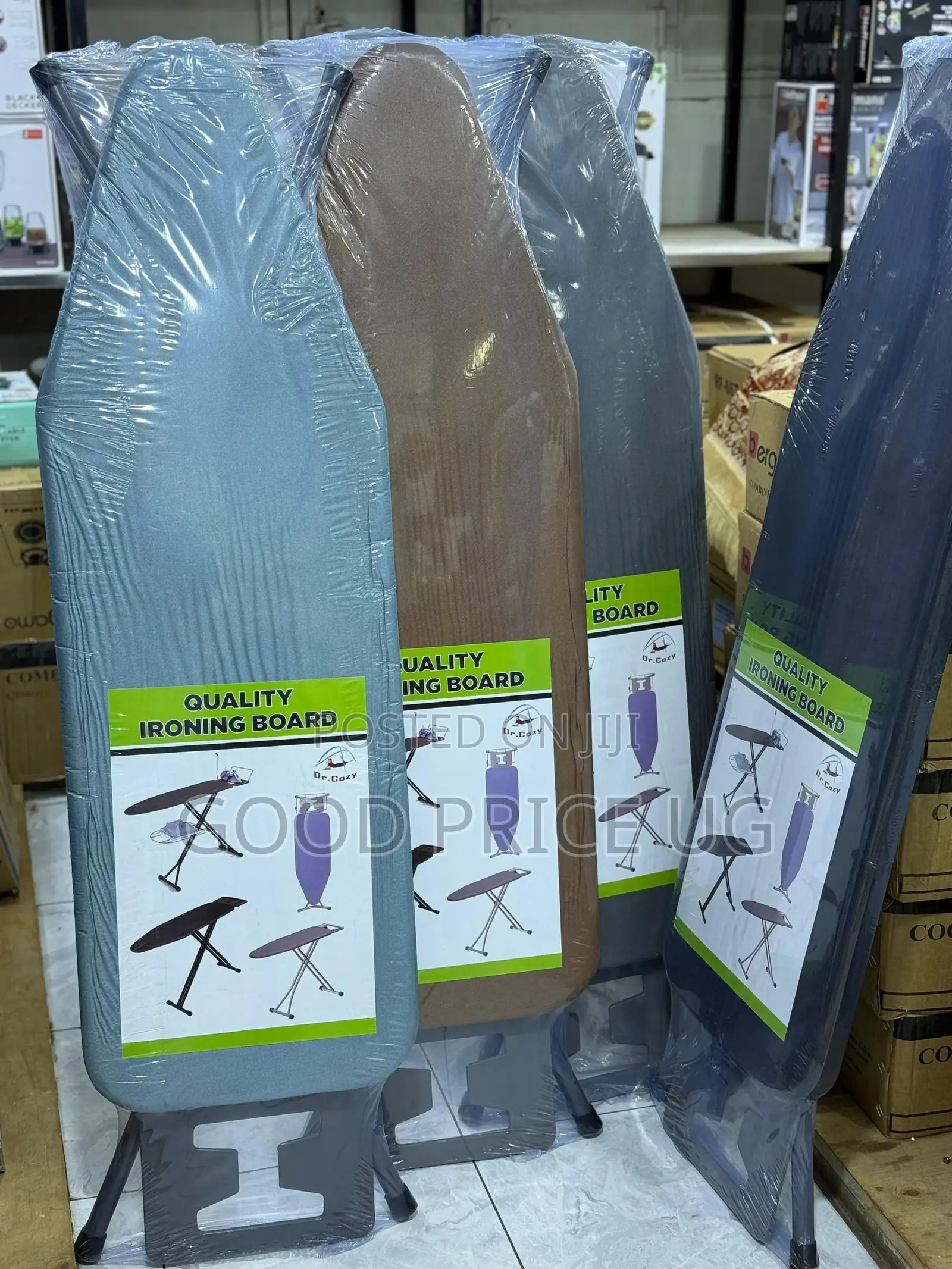 Foldable Ironing Board With a Metallic Frame