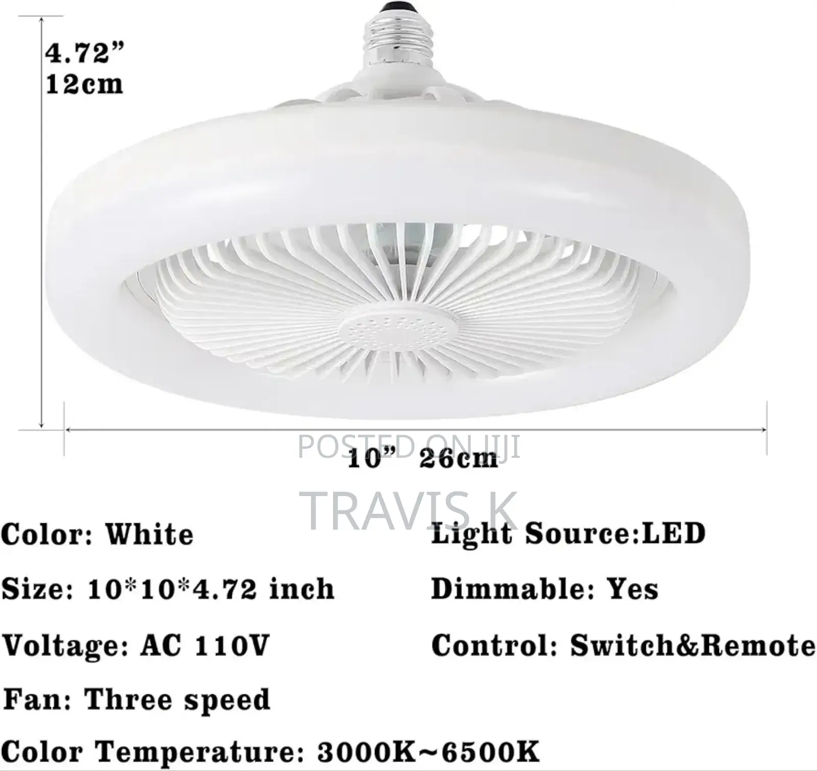 Modern Enclosed Led Ceiling Fan