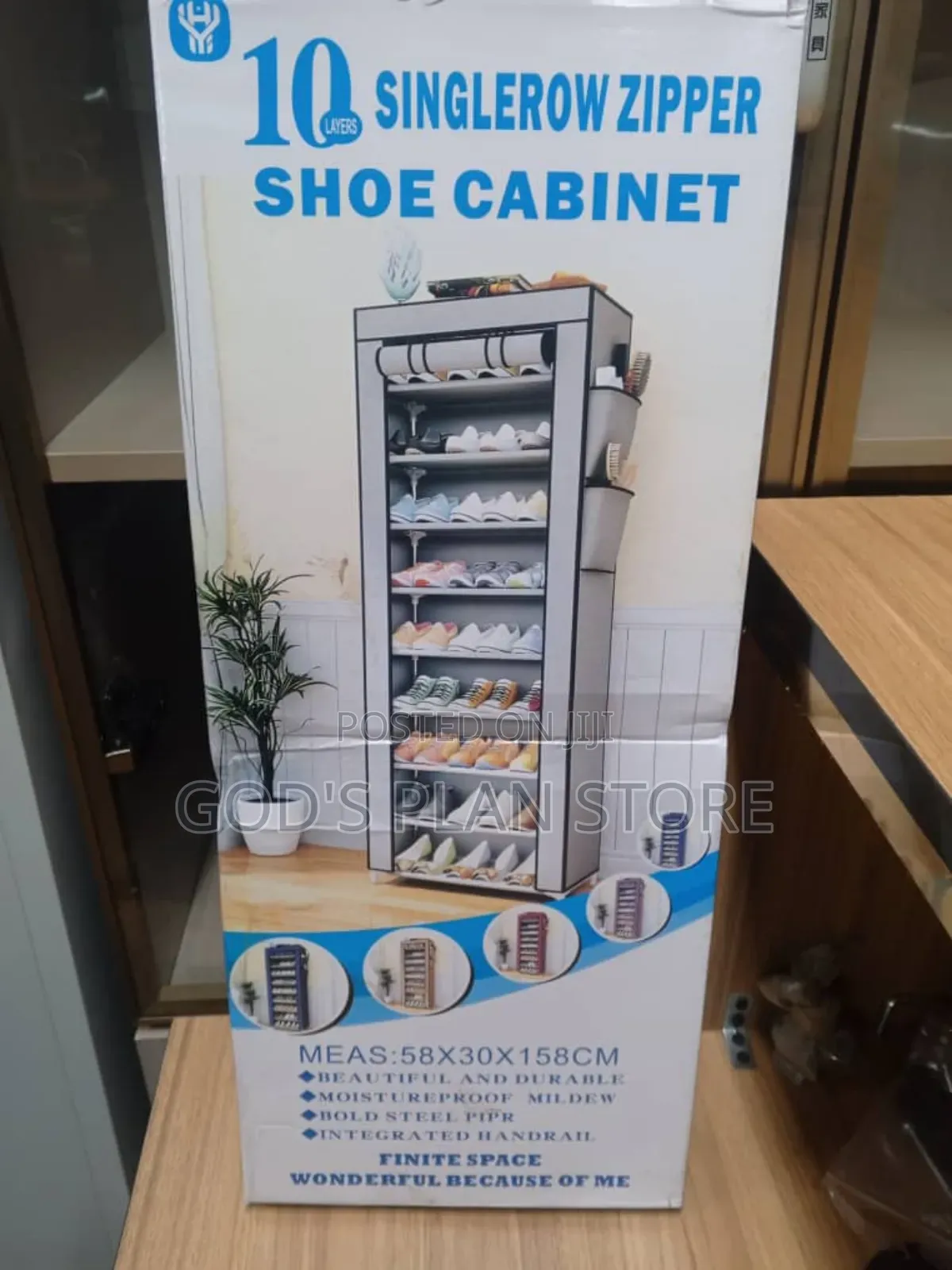10 Tier Plastic Shoe Storage Cabinet