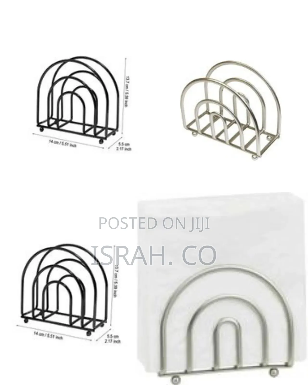 Modern Metal Napkin Holder - Multicolor