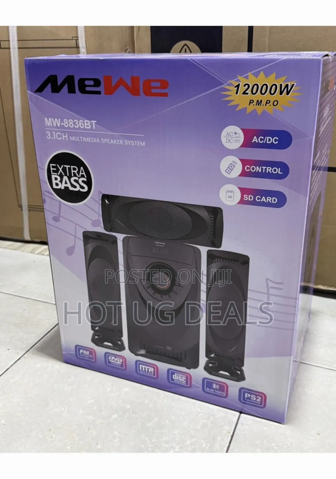 Mewe Ac / Dc 3.1 Channel Multimedia Speaker System, Fm, Usb, Bluetooth