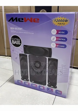 Mewe Ac / Dc 3.1 Channel Multimedia Speaker System, Fm, Usb, Bluetooth