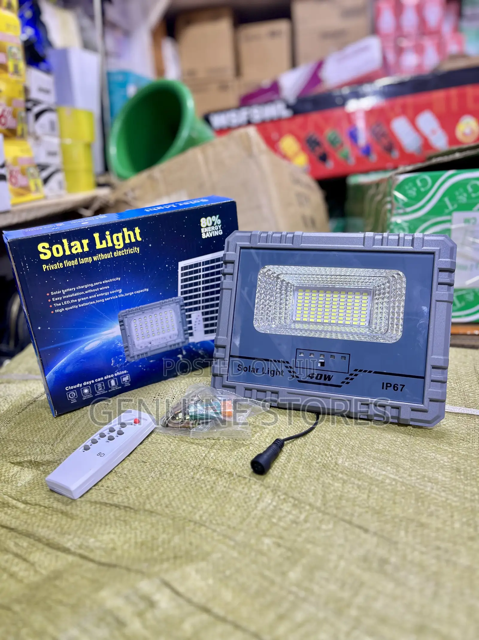 Solar Rechargeable Flood Light With Pannel 40w