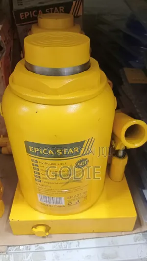 Epica Star 50-Ton Hydraulic Bottle Jack for Heavy-Duty Lifting Tasks.