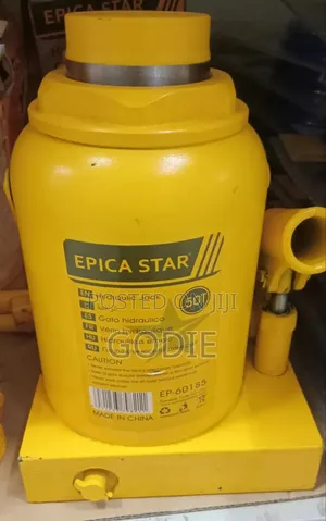 Epica Star 50-Ton Hydraulic Bottle Jack for Heavy-Duty Lifting Tasks.