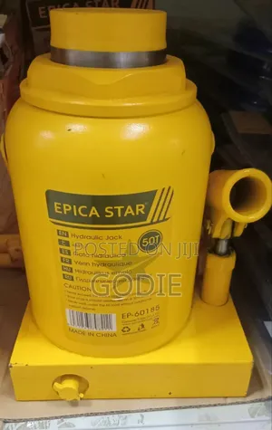 Epica Star 50-Ton Hydraulic Bottle Jack for Heavy-Duty Lifting Tasks.